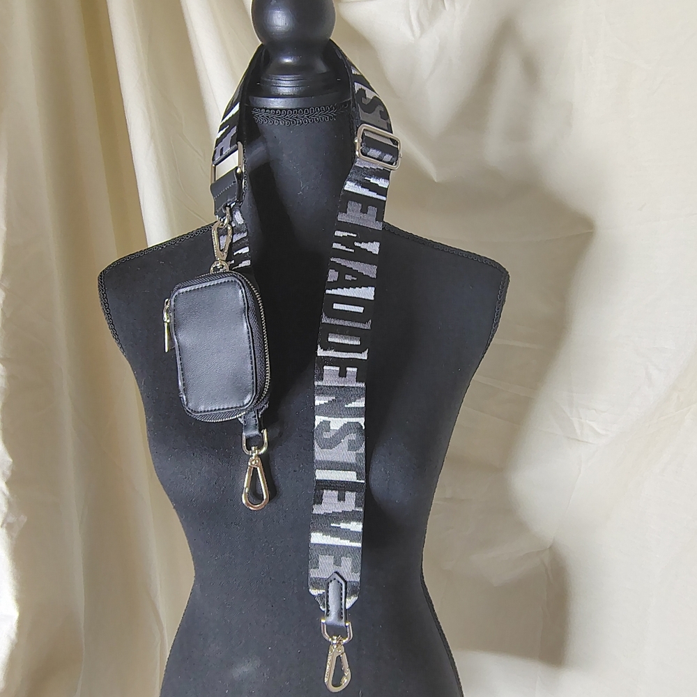 Steve Madden Guitar Strap with Small Steve Madden CC Holder NWOT